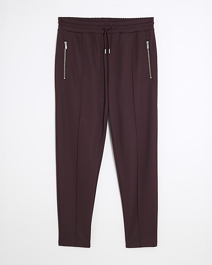 river island Red Slim Fit Pique Joggers
