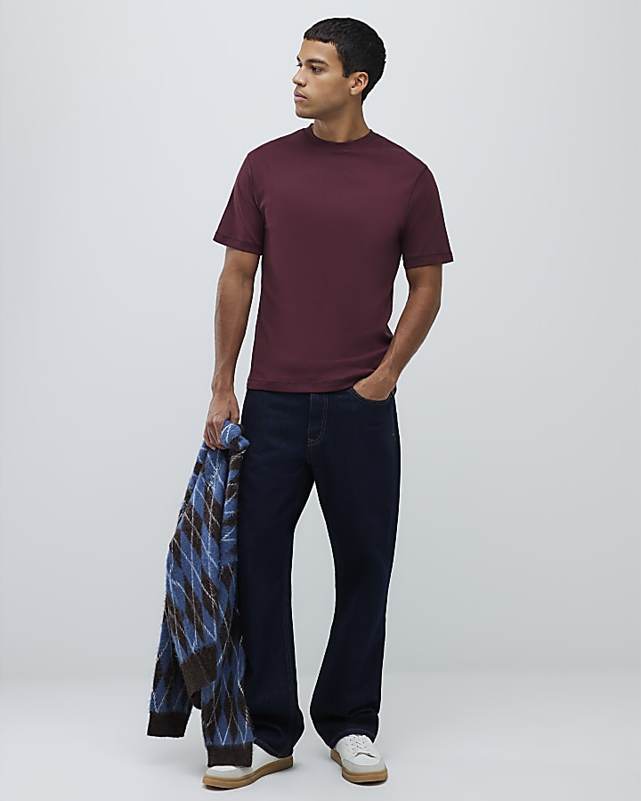River Island Red Slim Fit T-Shirt