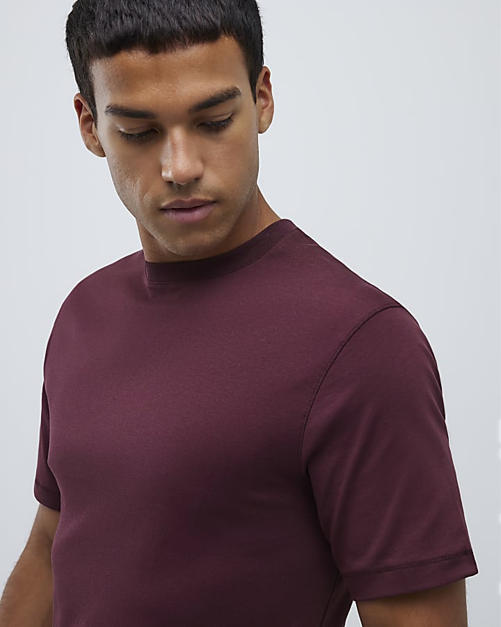 River Island Red Slim Fit T-Shirt