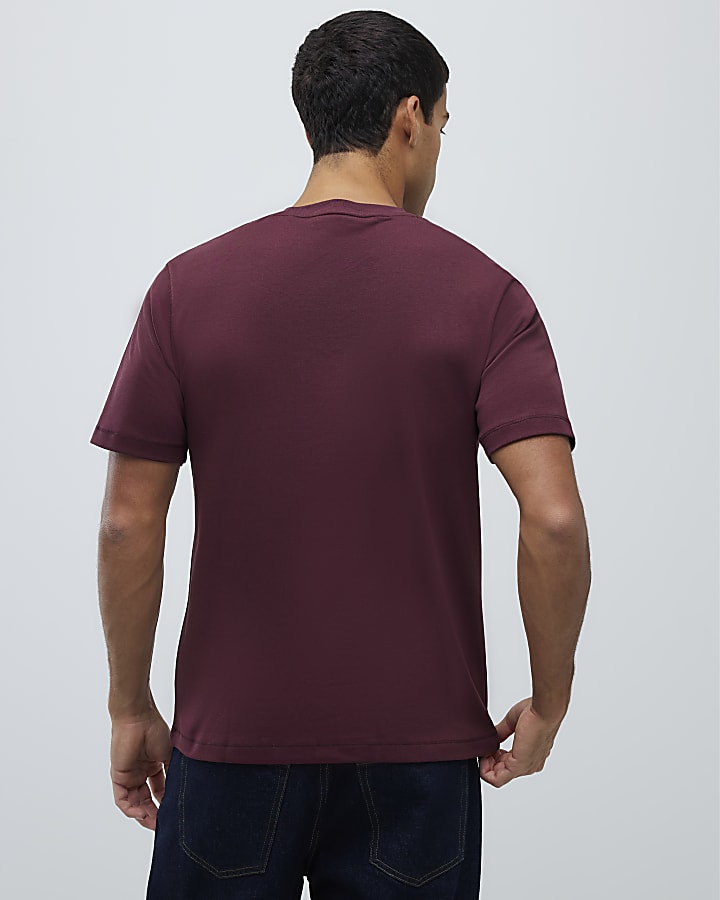 River Island Red Slim Fit T-Shirt