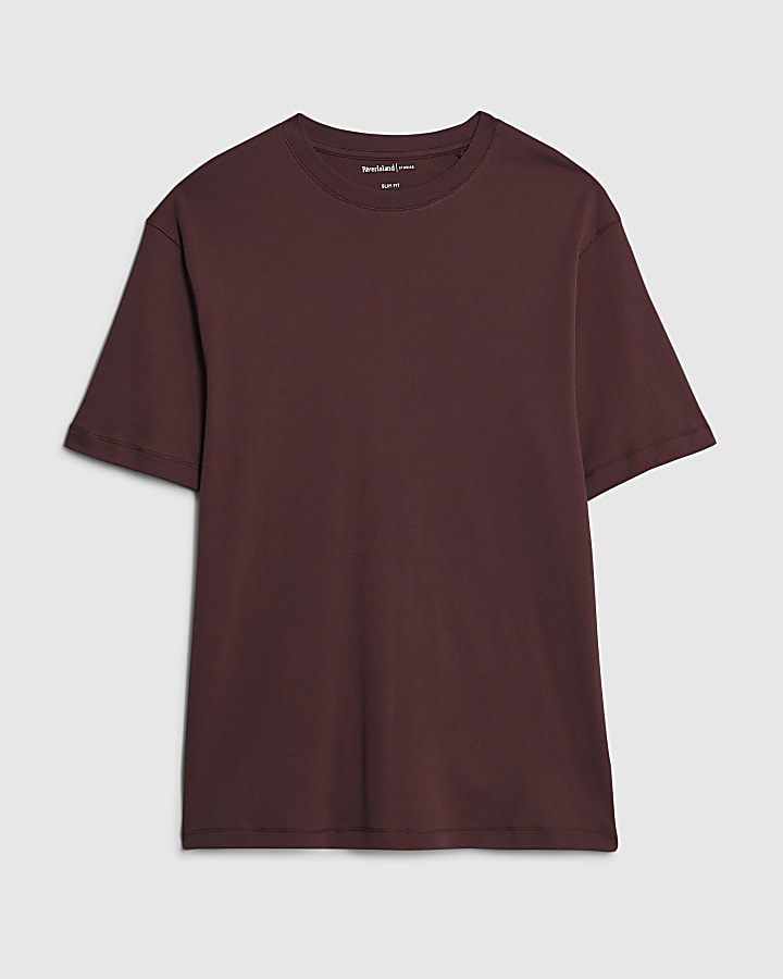 river island Red Slim Fit T-Shirt