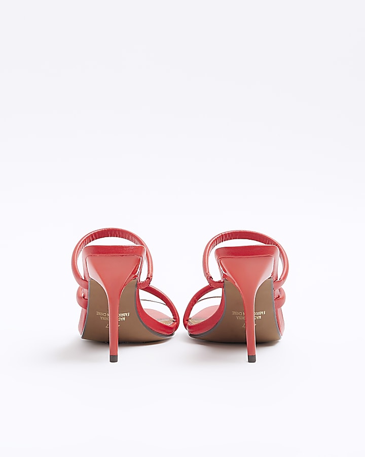 River Island Red Strappy Heeled Sandals