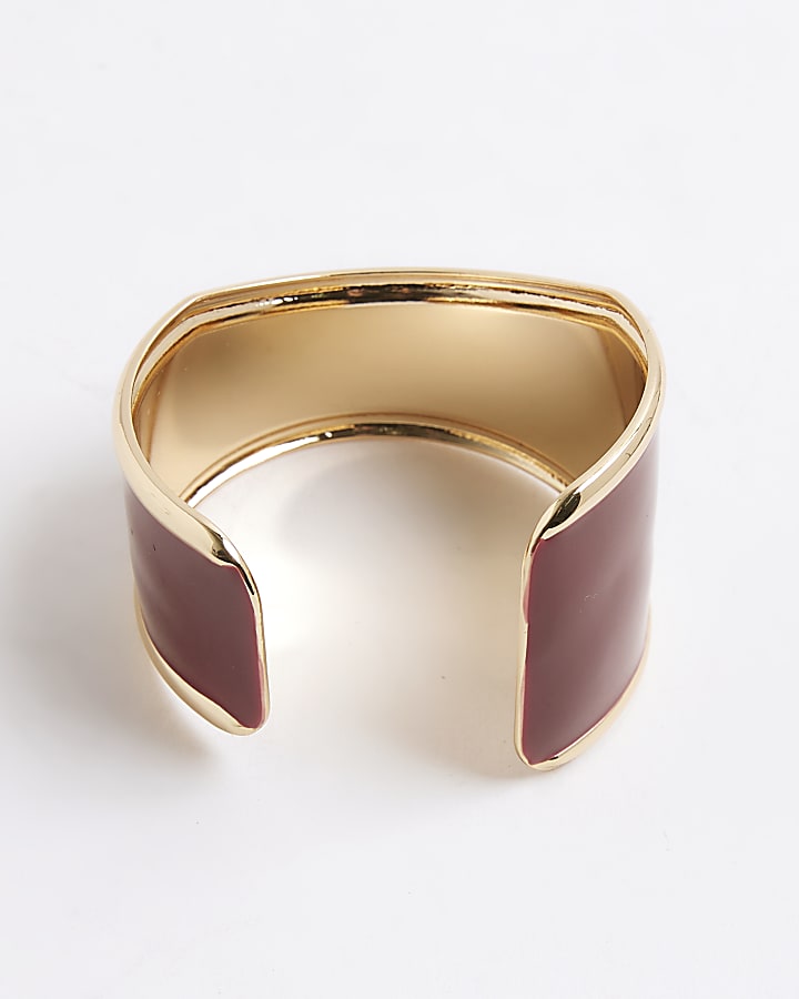river island Red Wavy Cuff Bracelet