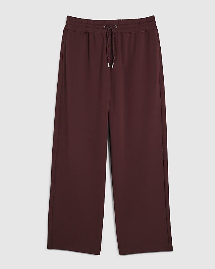 river island Red Wide Leg Twill Joggers