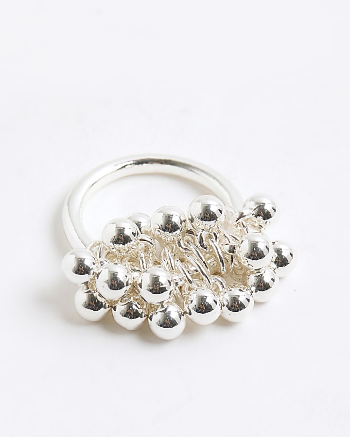 River Island Silver Ball Drop Ring