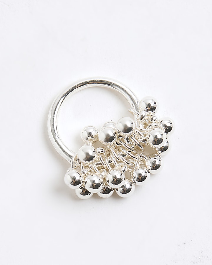 River Island Silver Ball Drop Ring