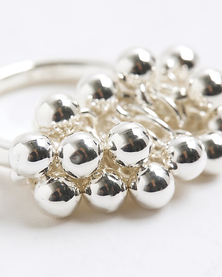 River Island Silver Ball Drop Ring