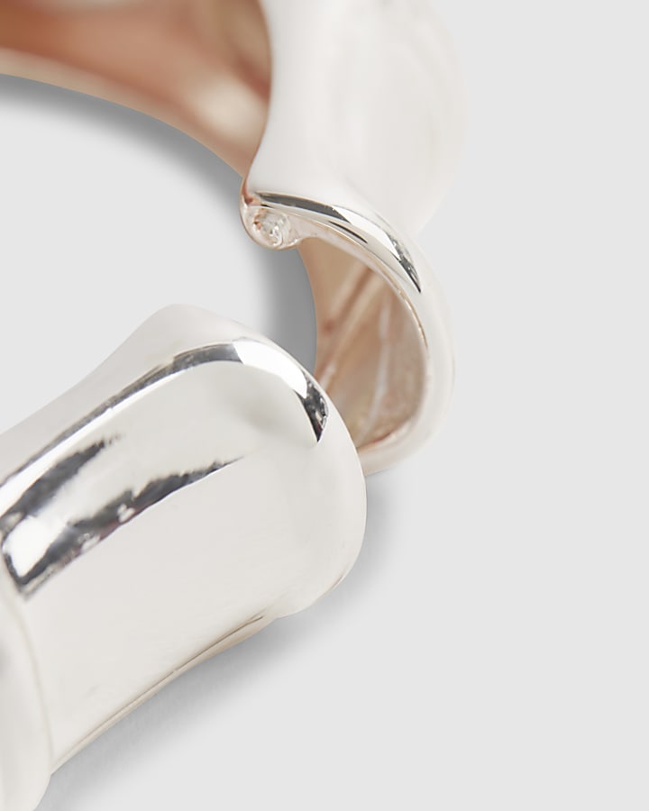 River Island Silver Bamboo Bangle
