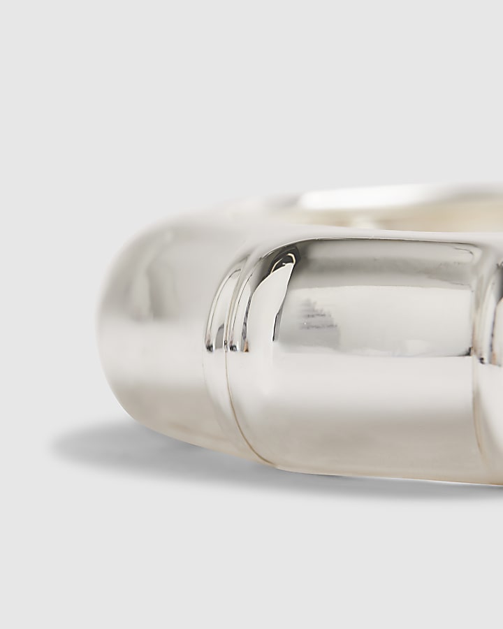 River Island Silver Bamboo Bangle
