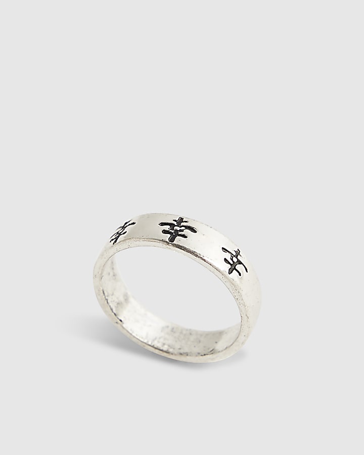 River Island Silver Japanese Band Ring