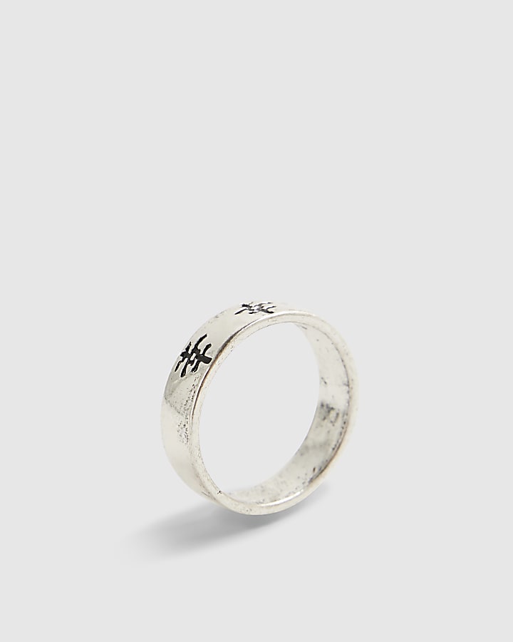 River Island Silver Japanese Band Ring