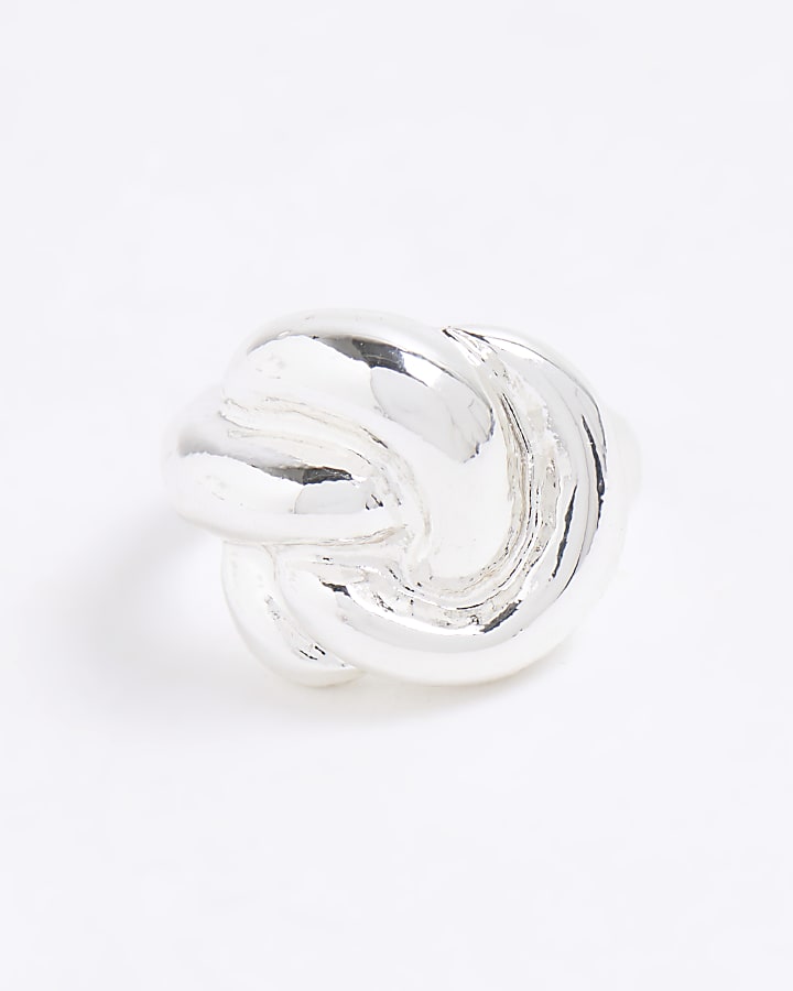 River Island Silver Knot Ring