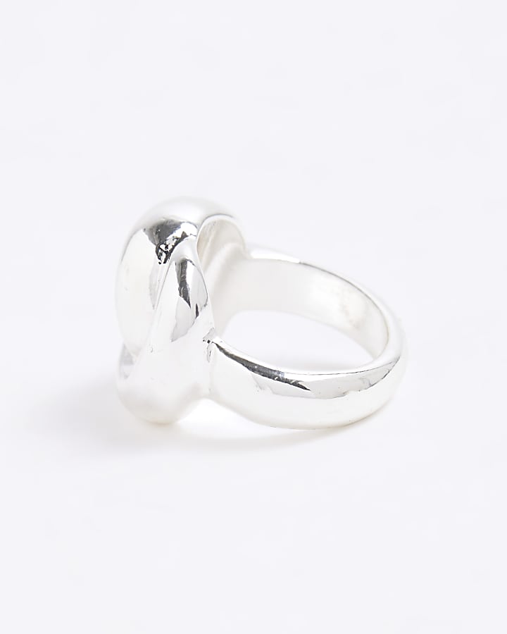 River Island Silver Knot Ring