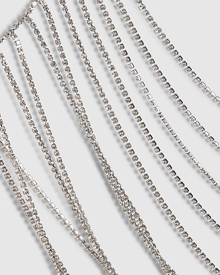 River Island Silver Layered Body Chain