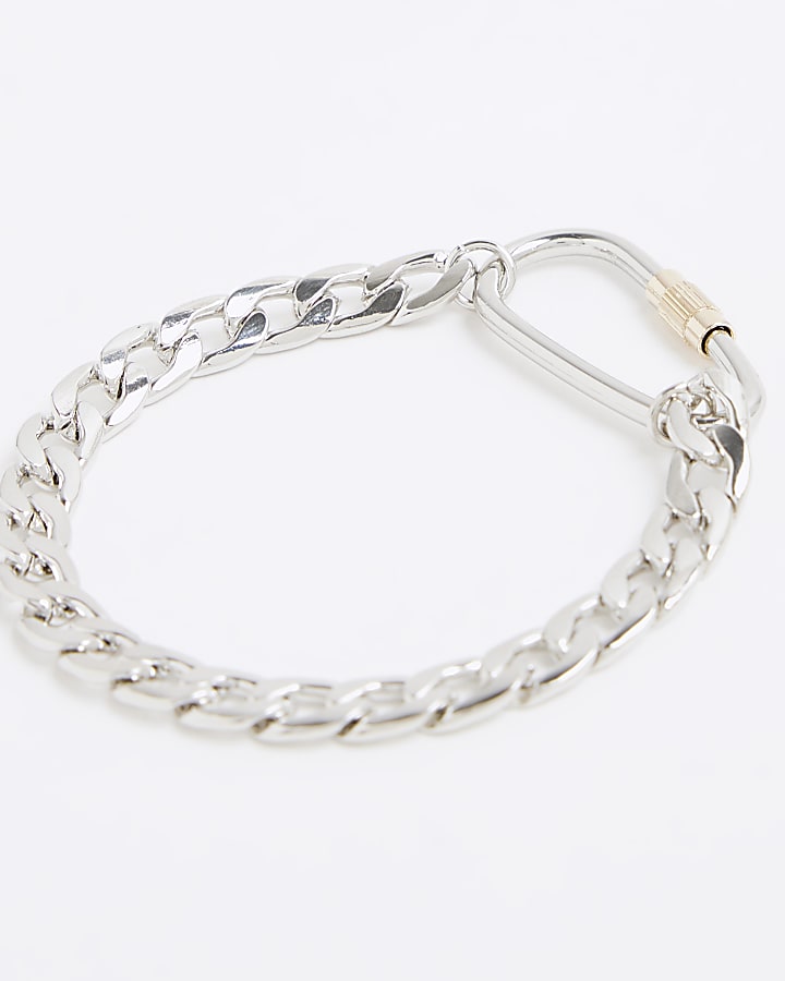 River Island Silver Multi Mixed Metal Bracelet