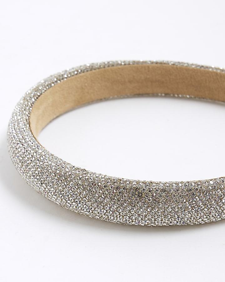 River Island Silver Rhinestone Headband