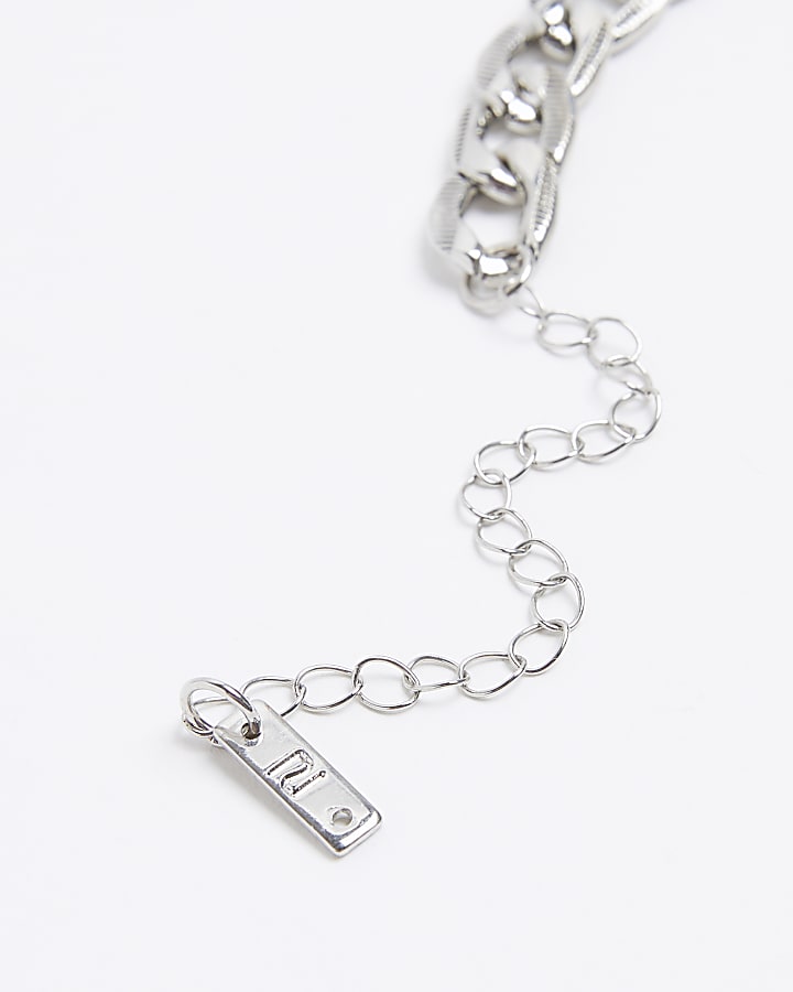 River Island Silver Rhodium Chain Necklace