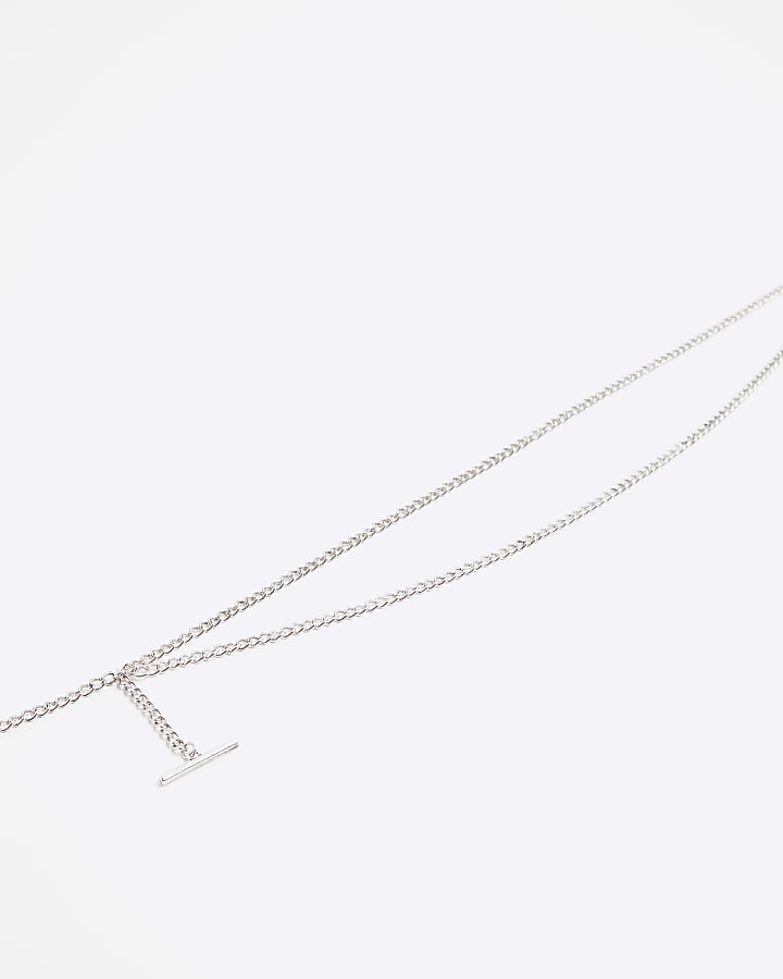river island Silver Rhodium Watch Chain