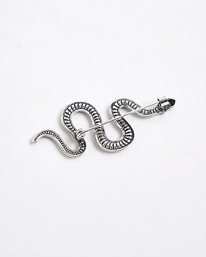 River Island Silver Snake Brooch