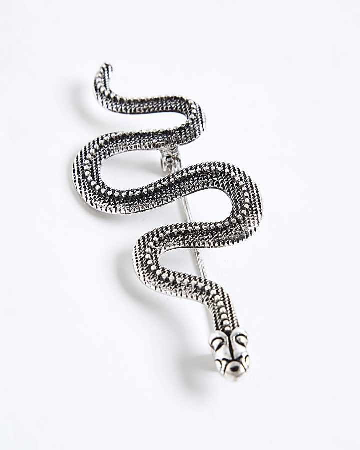 river island Silver Snake Brooch
