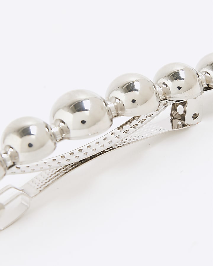 river island Silver Sphere Hair Clip