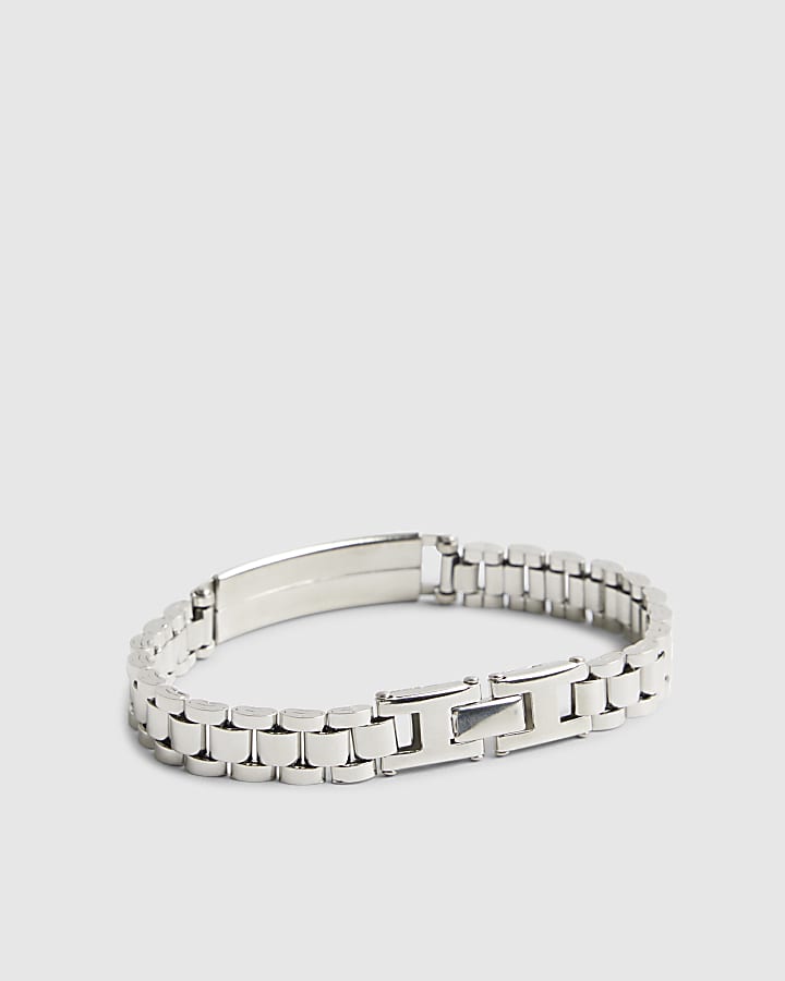 River Island Silver Steel Silver Watch Strap