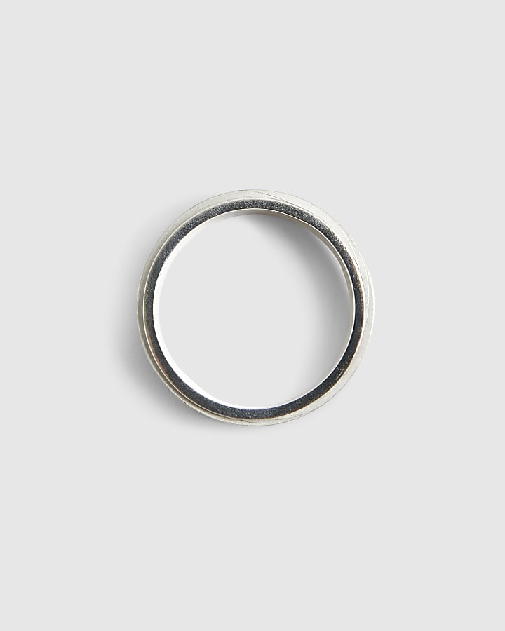 River Island Silver Steel Spinner Rings