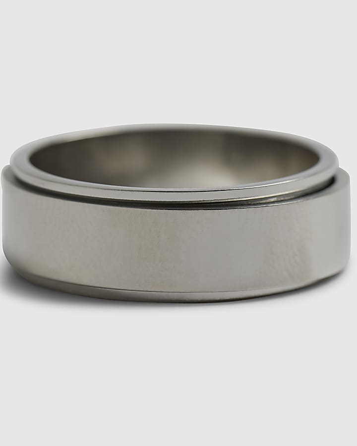 River Island Silver Steel Spinner Rings