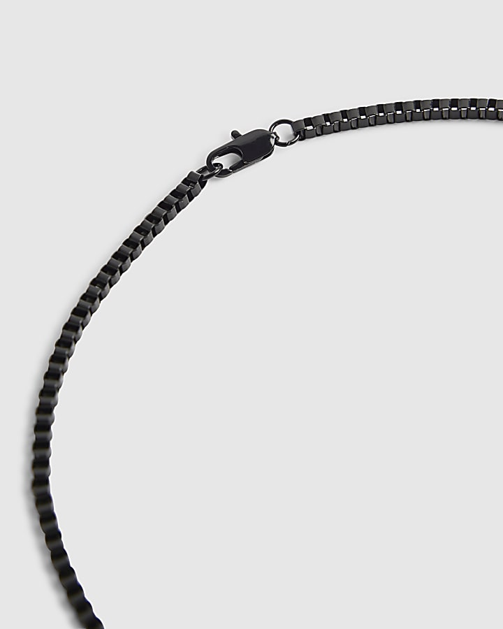 river island Silver T-Bar Chain Necklace