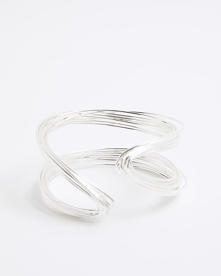 River Island Silver Wire Cuff Bracelet