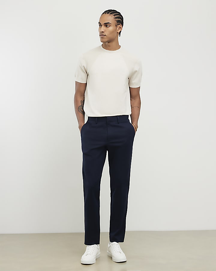 River Island Stone Slim Fit T-Shirt