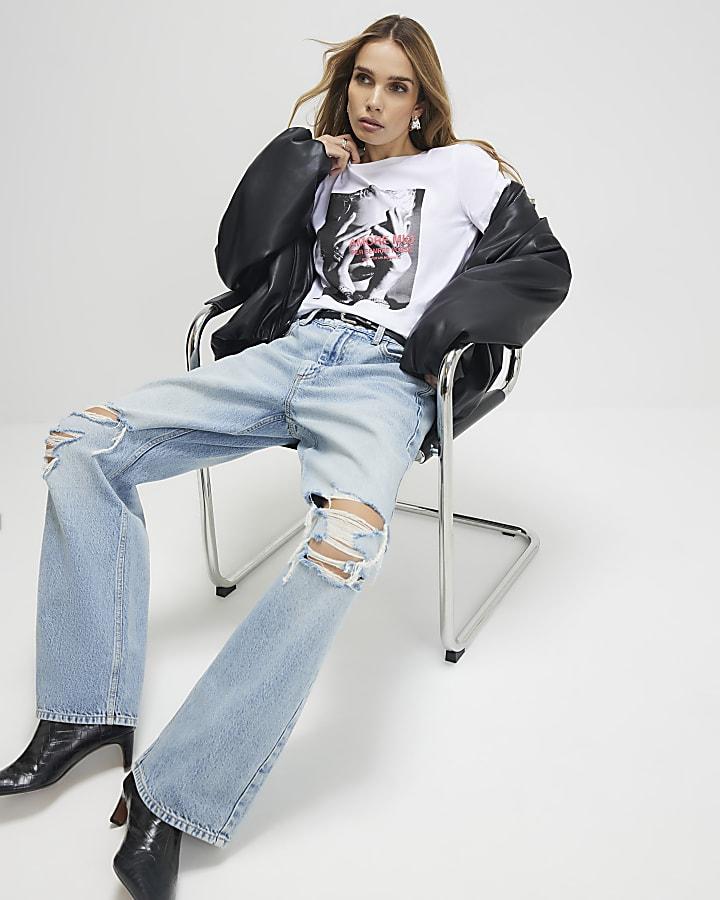 River Island White Amore Mio T-Shirt