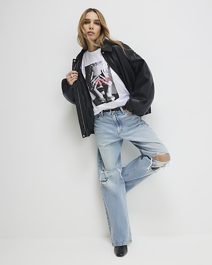 River Island White Amore Mio T-Shirt