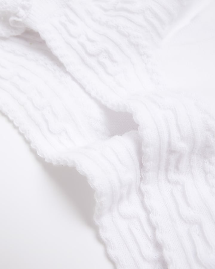 River Island White Lace Frill Socks