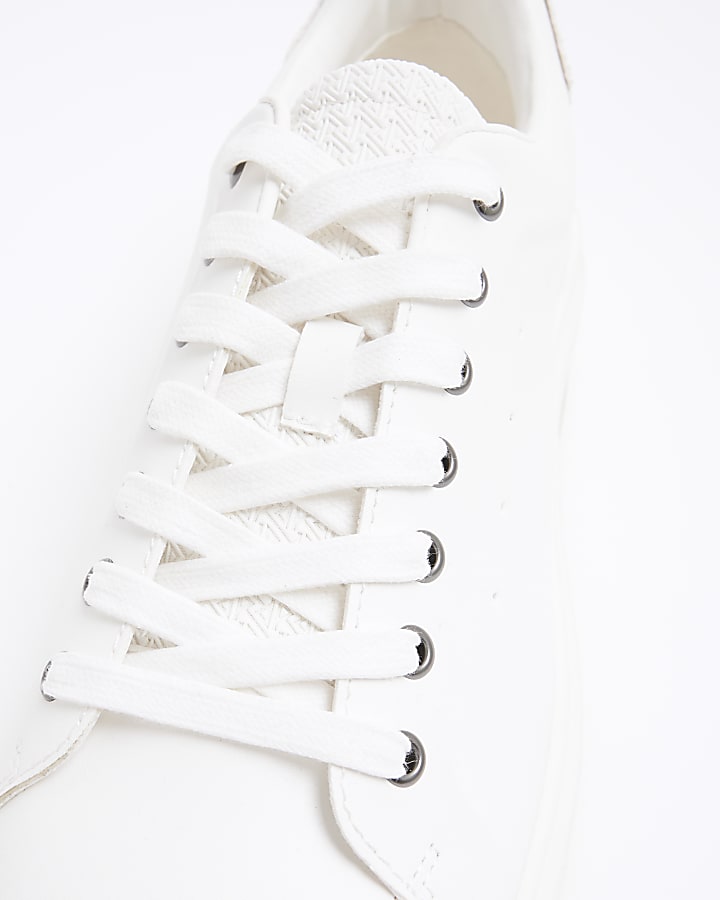river island White Lace Up Trainers