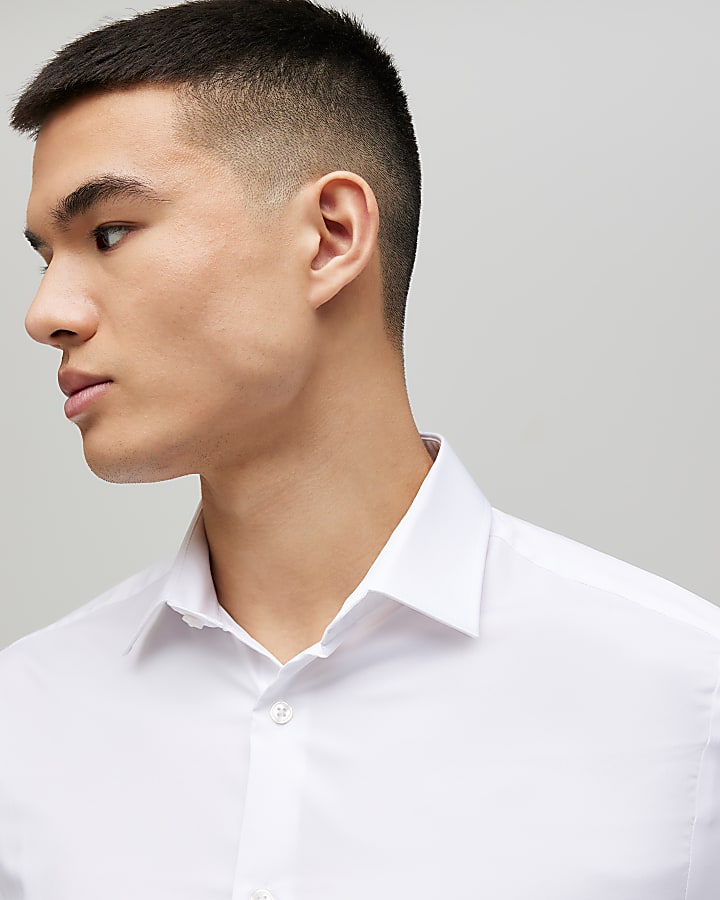 River Island White Muscle Fit Shirt