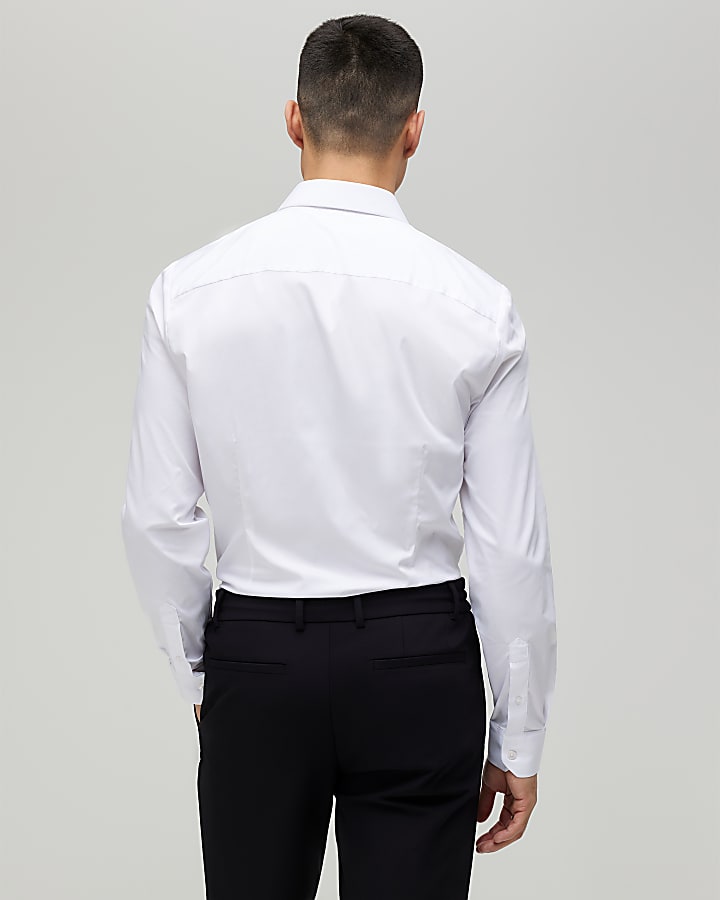 River Island White Muscle Fit Shirt