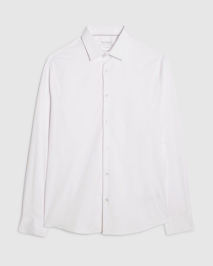 river island White Muscle Fit Shirt