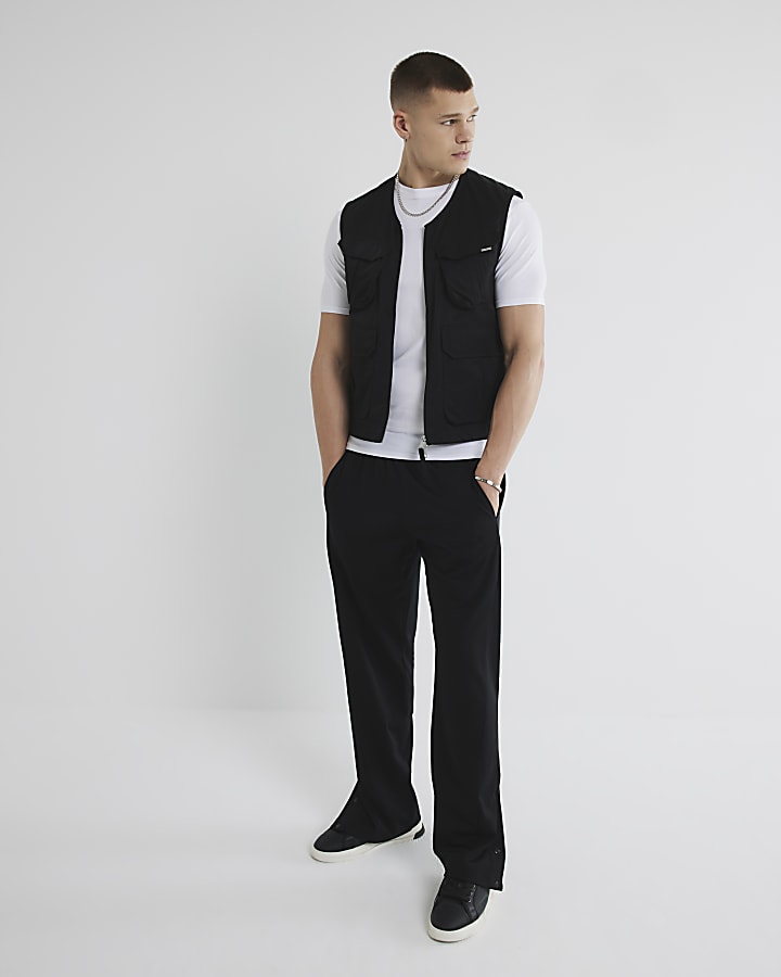 River Island White Muscle Fit Short Sleeve T-Shirt