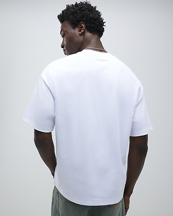 River Island White Oversized Fit T-Shirt