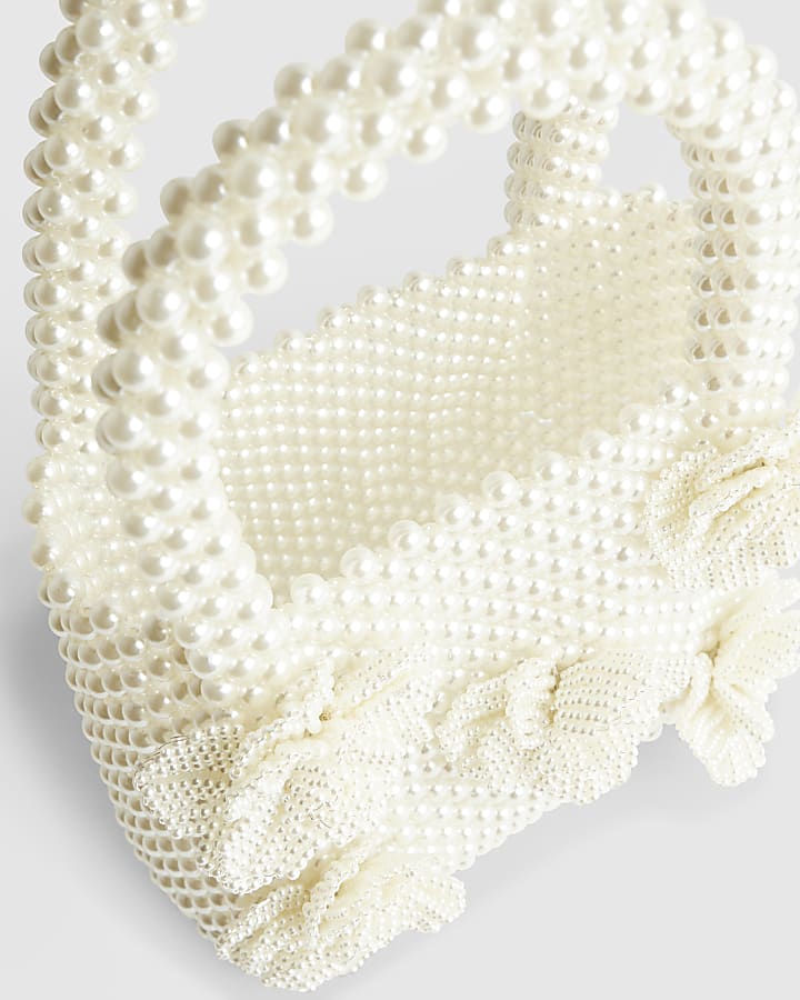 river island White Pearl Corsage Grab Bag