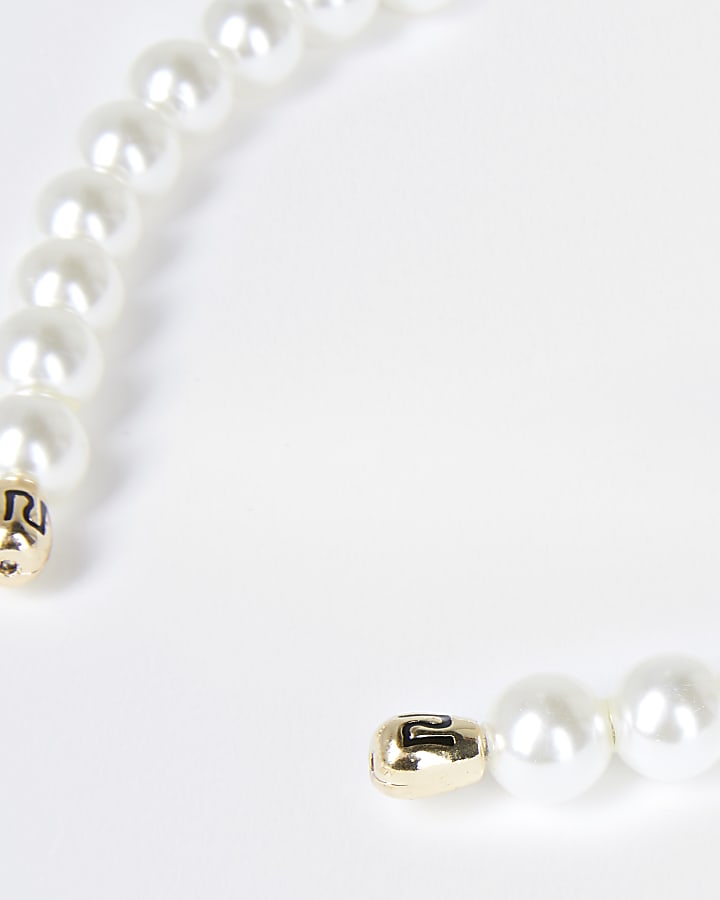 river island White pearl headband