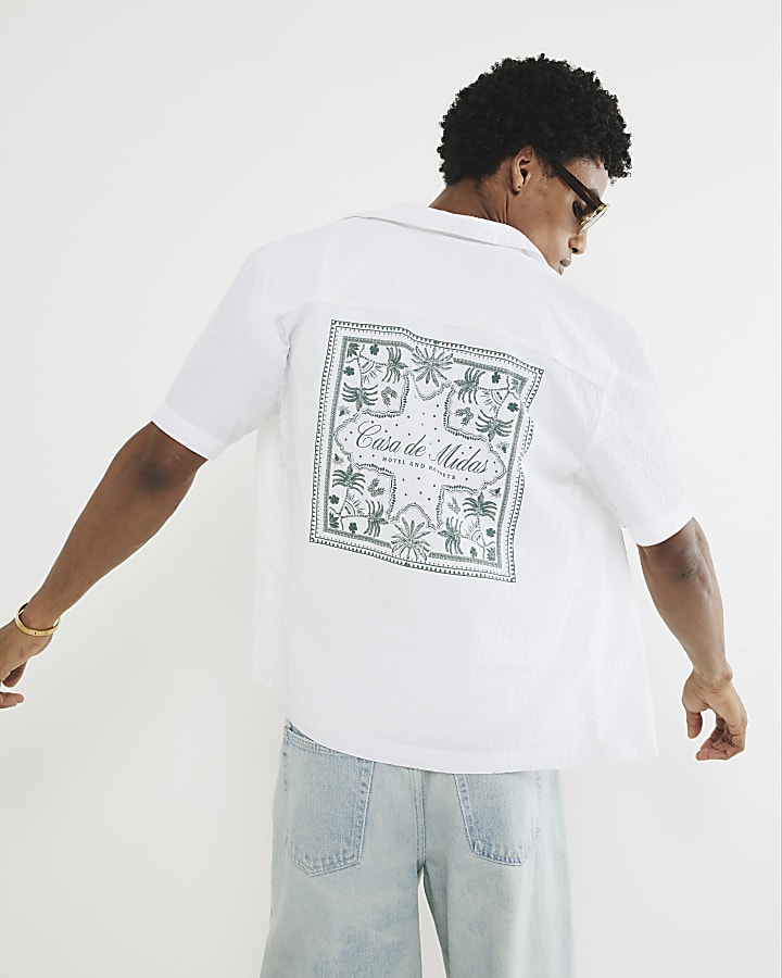 River Island White Regular Fit Casa De Midas Shirt