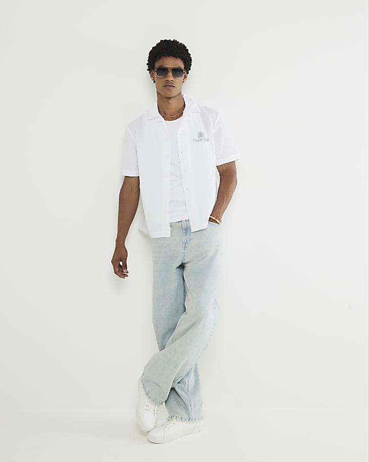 River Island White Regular Fit Casa De Midas Shirt