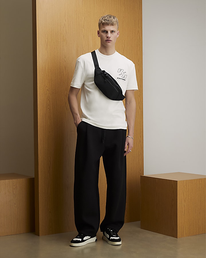River Island White Regular Fit RXR T-Shirt