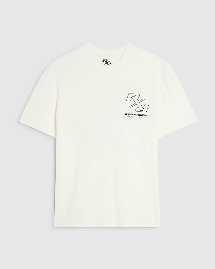 river island White Regular Fit RXR T-Shirt