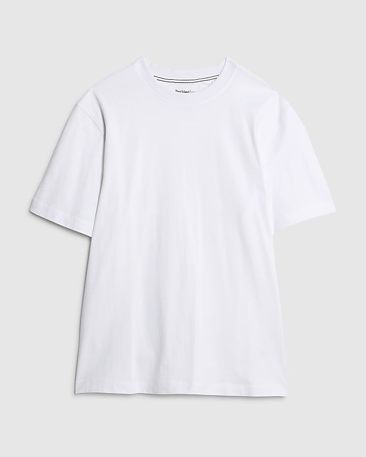 river island White Regular Fit T-Shirt