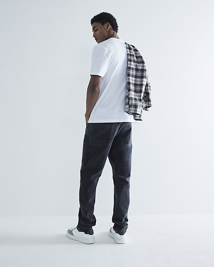 River Island White Regular Fit T-Shirts 3 Pack