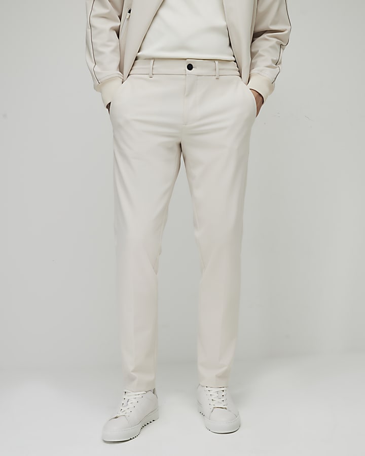River Island White Skinny Fit Suit Trousers