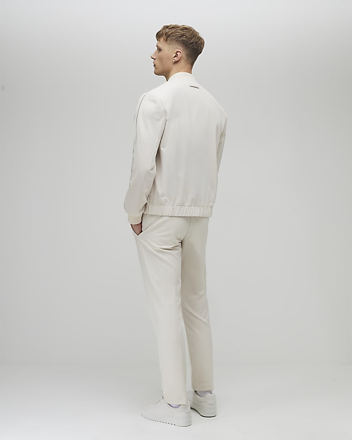 River Island White Skinny Fit Suit Trousers